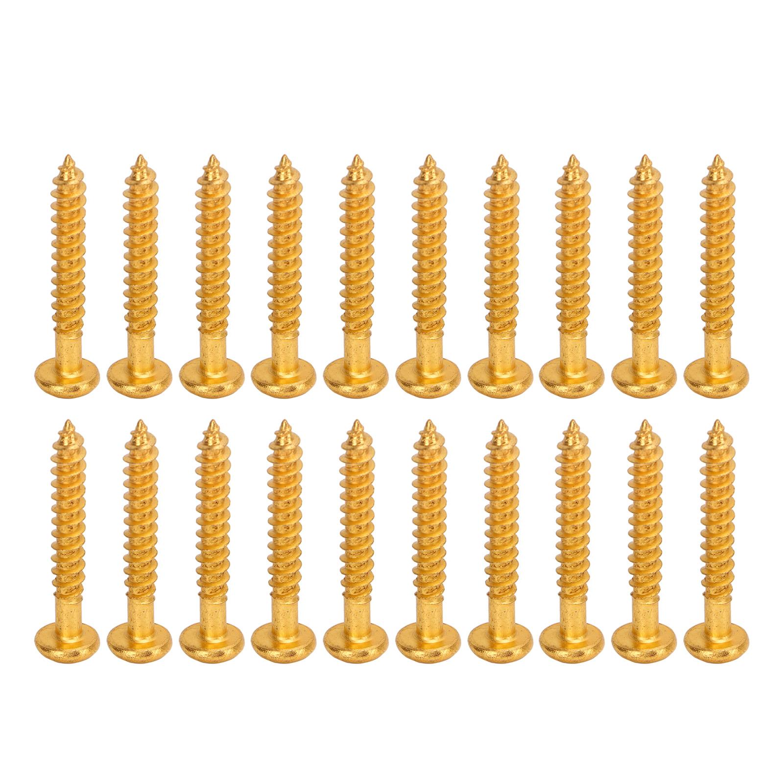

20 Pcs Pickup Mounting Screws Metal High Strength Replacement Electric Guitar Bass Pickup Screw золотий