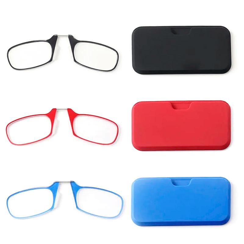Nose Clip On Reading Glasses Anti Blue Light Without Temple +1.0 - +3.5 Legless Lazy Glasses Unisex Hyperopia Optical Eyeglasses