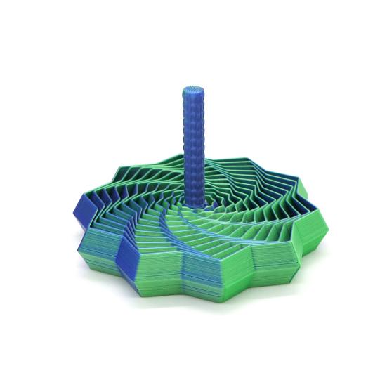 Expandable Sensory Fidget Star 3D Printed Fractal Stress Relief Toy Whirling Spiral Design Fidget Toy with Handle for Anxiety Relief Focus Enhancement