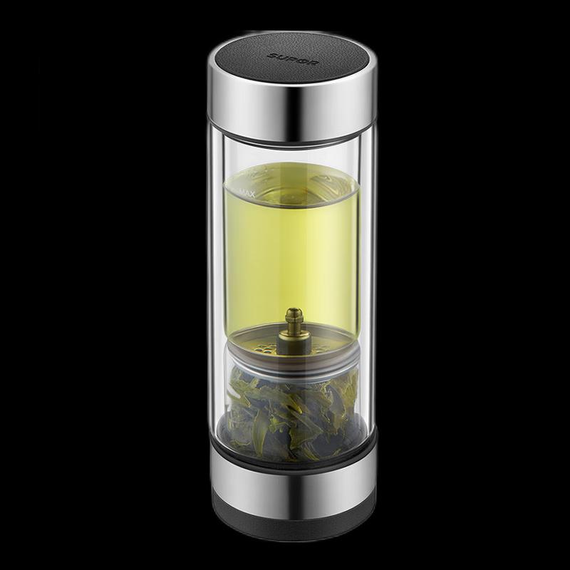 SUPOR Double-Walled Glass Tea & Water Bottle