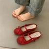 Fashion Women's Bow Toe Half Slippers Summer Non-Slip Inner Heightening Mary Jane Shoes for Women Soft Soled Breathable Sandals Slippers