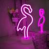 Flamingo Neon Signs Light LED Pink Wall Lamp Room Decor Battery/USB Operated for Gift Children's Bedroom Wedding Party Camping