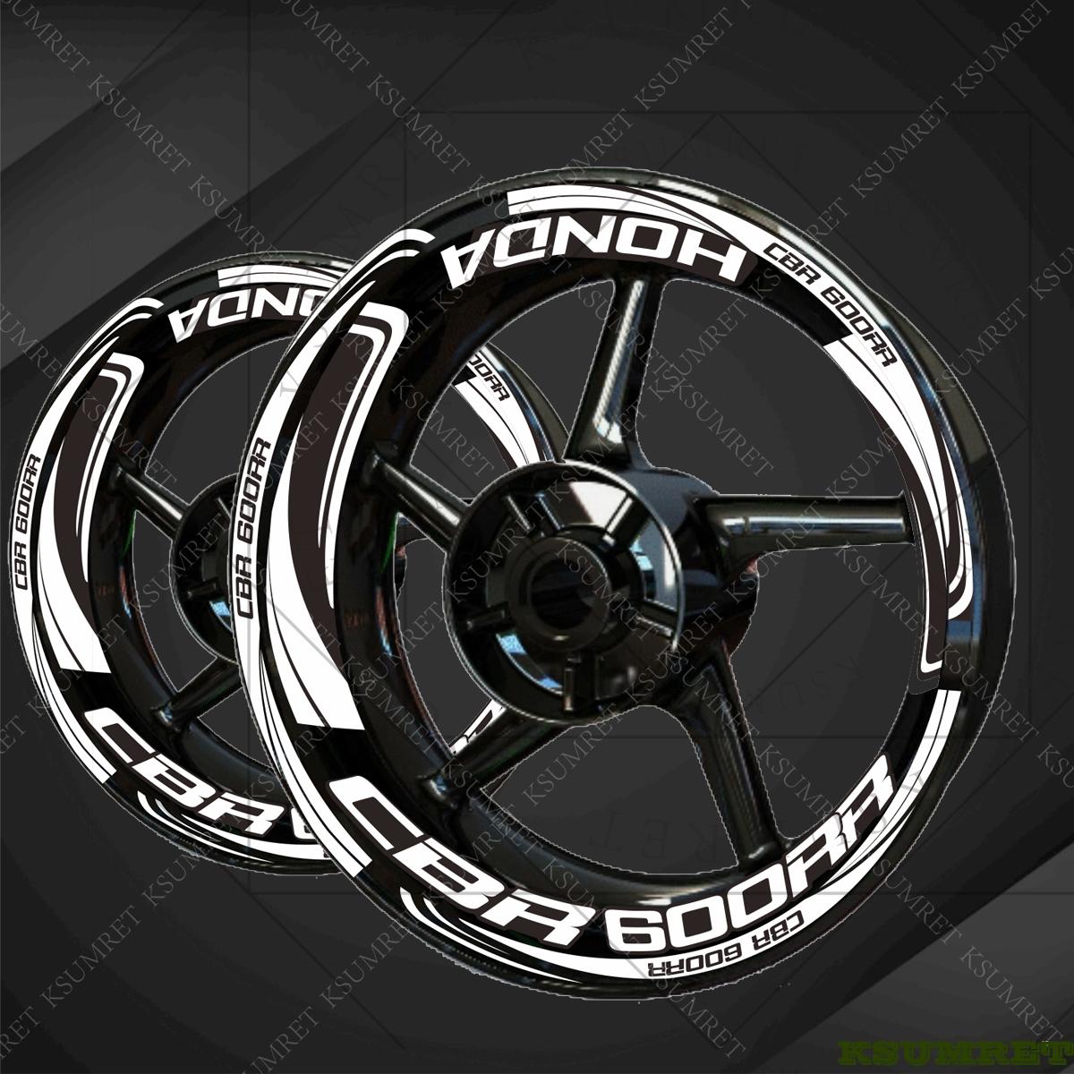 Vinyl HONDA CBR600RR Wheel Motorcycle Stickers Logo Rim Decal Set белый