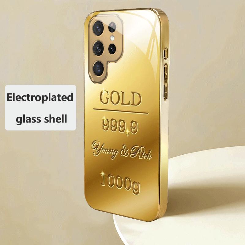 Custodia in vetro placcata elettroliticamente di lusso per telefono adatta per Samsung Galaxy S26 S25 S24 S23 S22 S20 FE/Ultra/Plus cover posteriore antiurto
