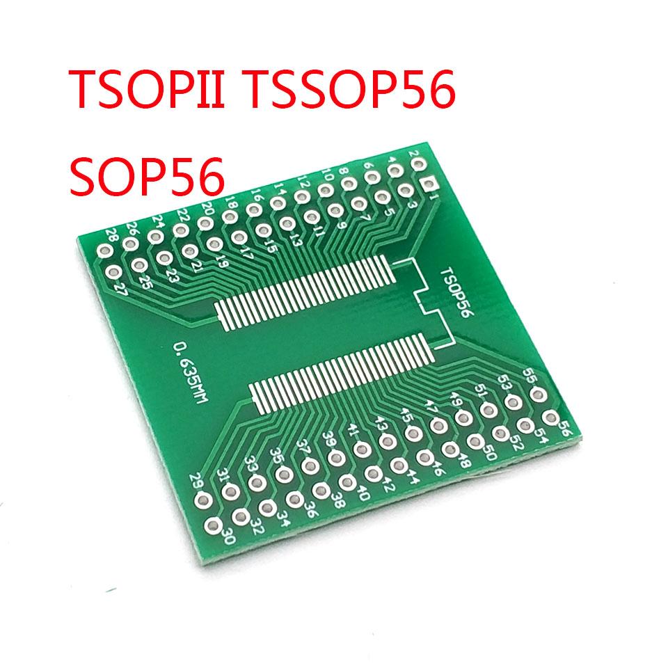 TSOPII TSSOP56 SOP56 Conversion Board 0.635mm / 0.8mm Pitch SDRAM Adapter Board
