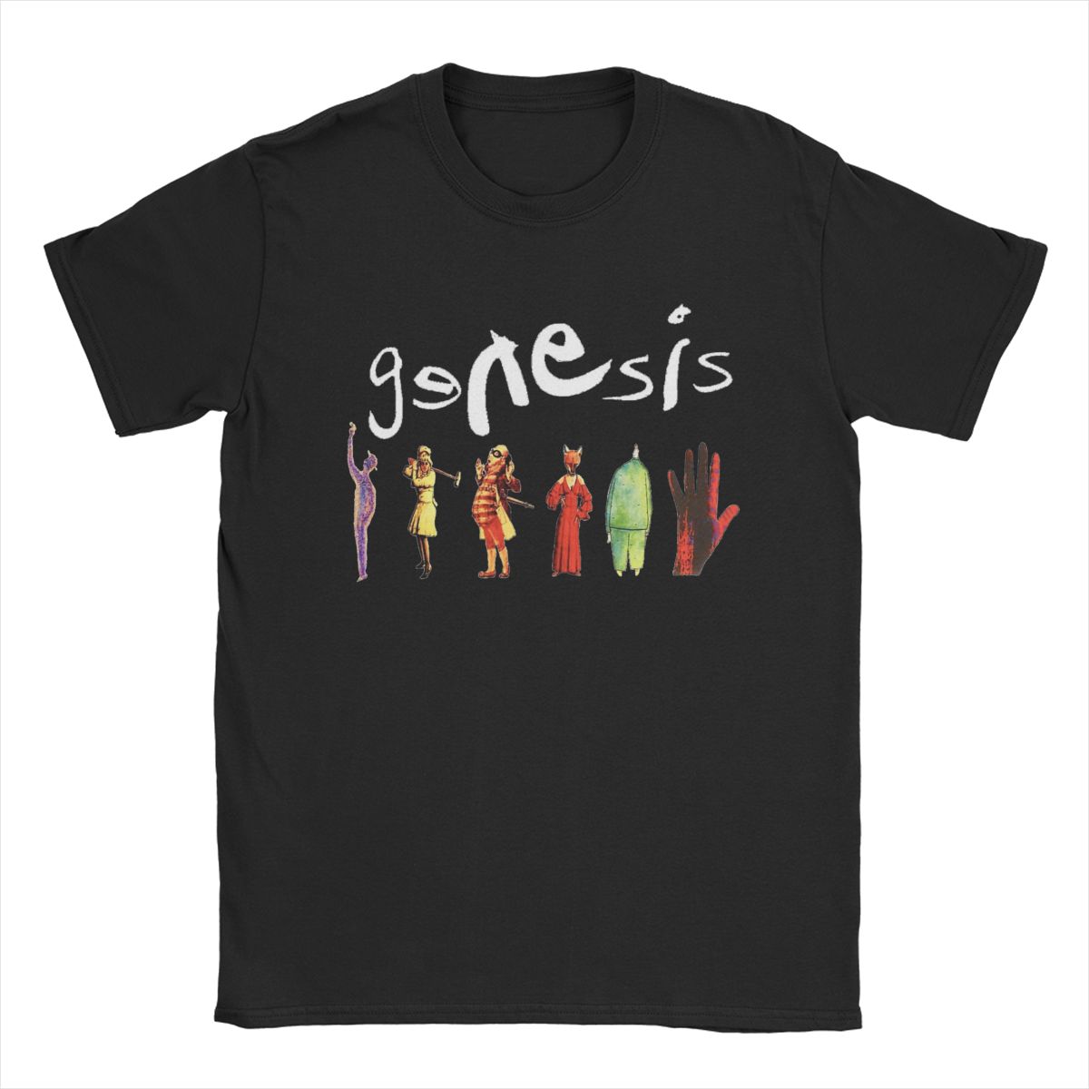 ZheXiong TEE Genesis Band T-shirt Heren Geweldig Puur Katoen T-shirt Ronde Hals Korte Mouw T-shirts Party Tops S