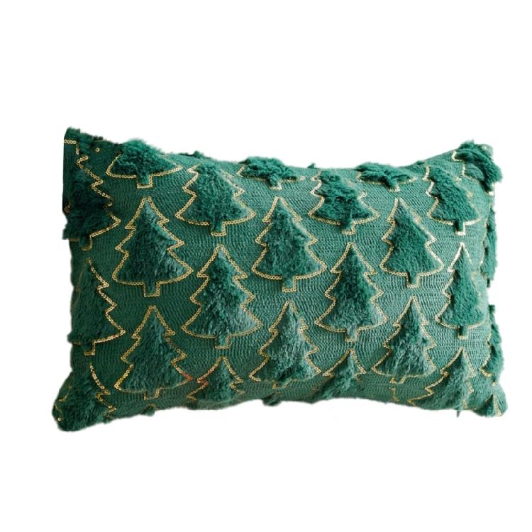 Embroidered Throw Pillow Case Removable Washable Sofa Cushion Cover Christmas Themed Pillowcase Home Decoration