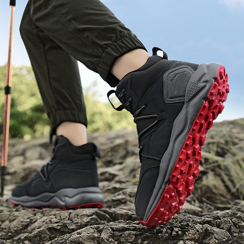 Nieuwe Herfst Sport Schoenen met Dikke Zool - Antislip en Slijtvaste Bergschoenen - Heren Mid-kuit Casual Sportschoenen