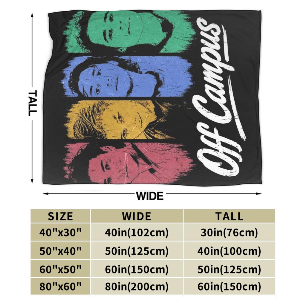 Off Campus  Flannel Throw Blankets  Blanket for Home Bedroom Soft Bedding Throws,