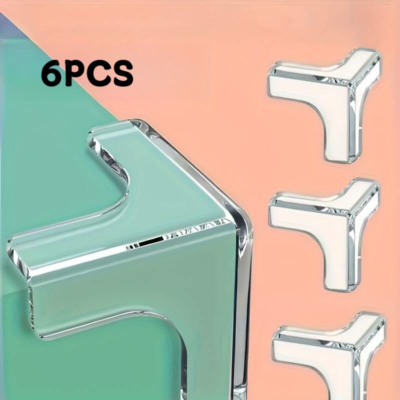6Pcs Transparent T-Shaped Corner Protector Strong Adhesive Furniture Edge Guard for Table Cabinet Hard Floor Protection Holiday