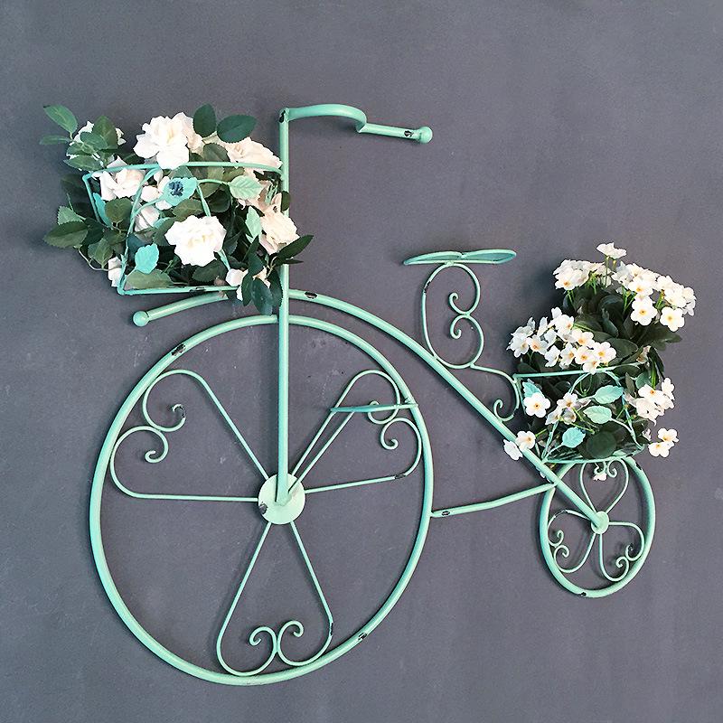 Elegant European Wrought Iron Multi-Layer Balcony & Garden Bicycle Plant Stand