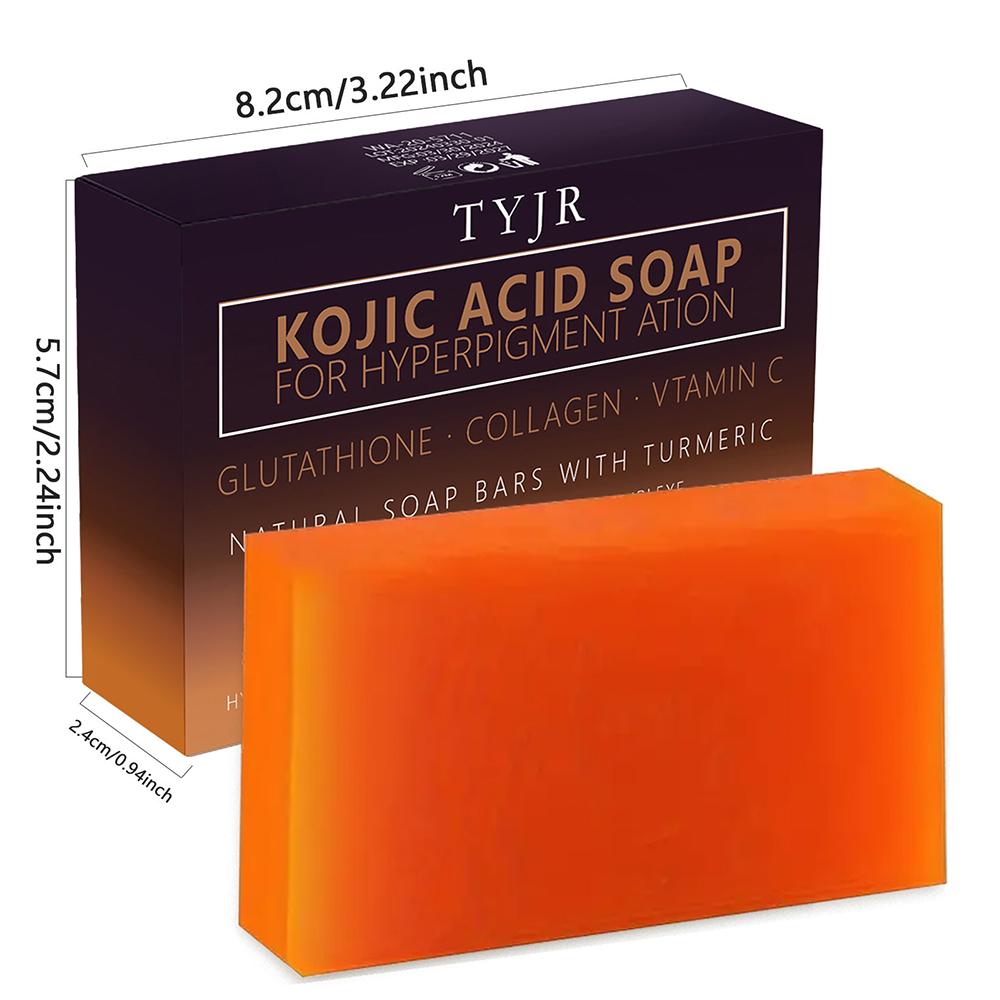 Turmeric Kojic Acid Soap Massage Soap Handmade Soap for Face and Bath for Deep Cleansing Exfoliation Body Moisturizing