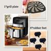 7QT Metal Liners Metal Pots Liners Metal Air Fryers Tray Square Air Fryers Plate Air Fryers Accessory for Cooking