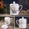 Translucent Bone China Tea Cup with Lid - Ideal for Home, Office, Hotel, or Gift.