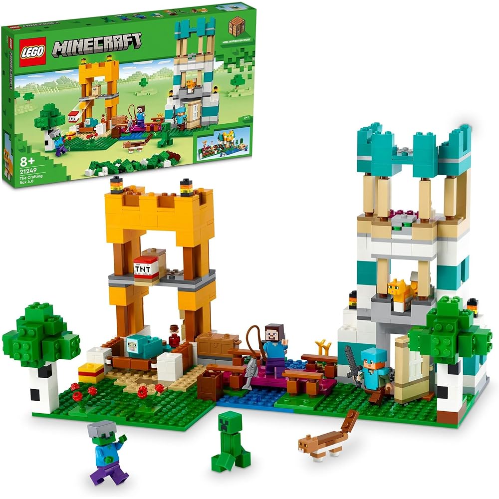 LEGO Minecraft Crafting Box 4.0 Building Blocks Toy for Kids Ages 8-10