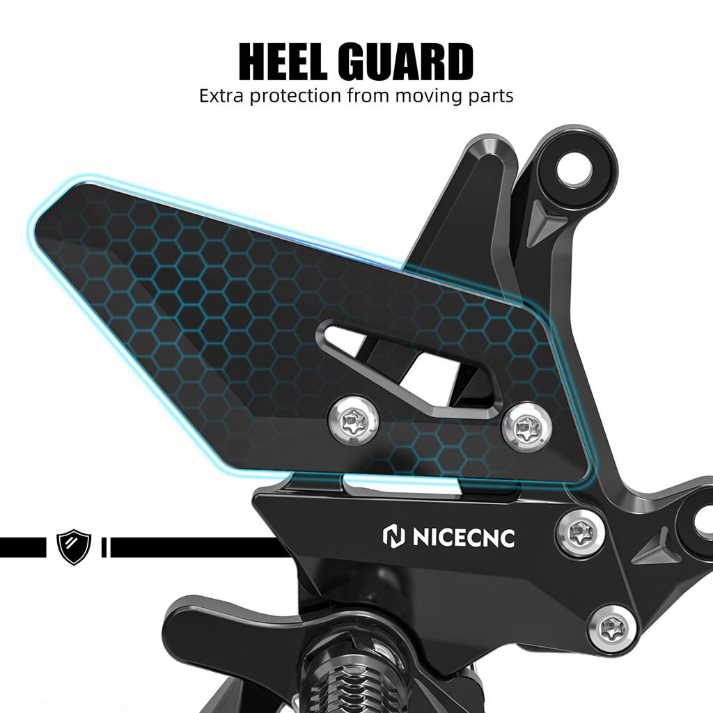 2020-2024 For KTM 1290 Super Duke R /EVO 1390 Super Duke R 2024-2025 Adjustable Rearset Foot Peg Footrest Kit