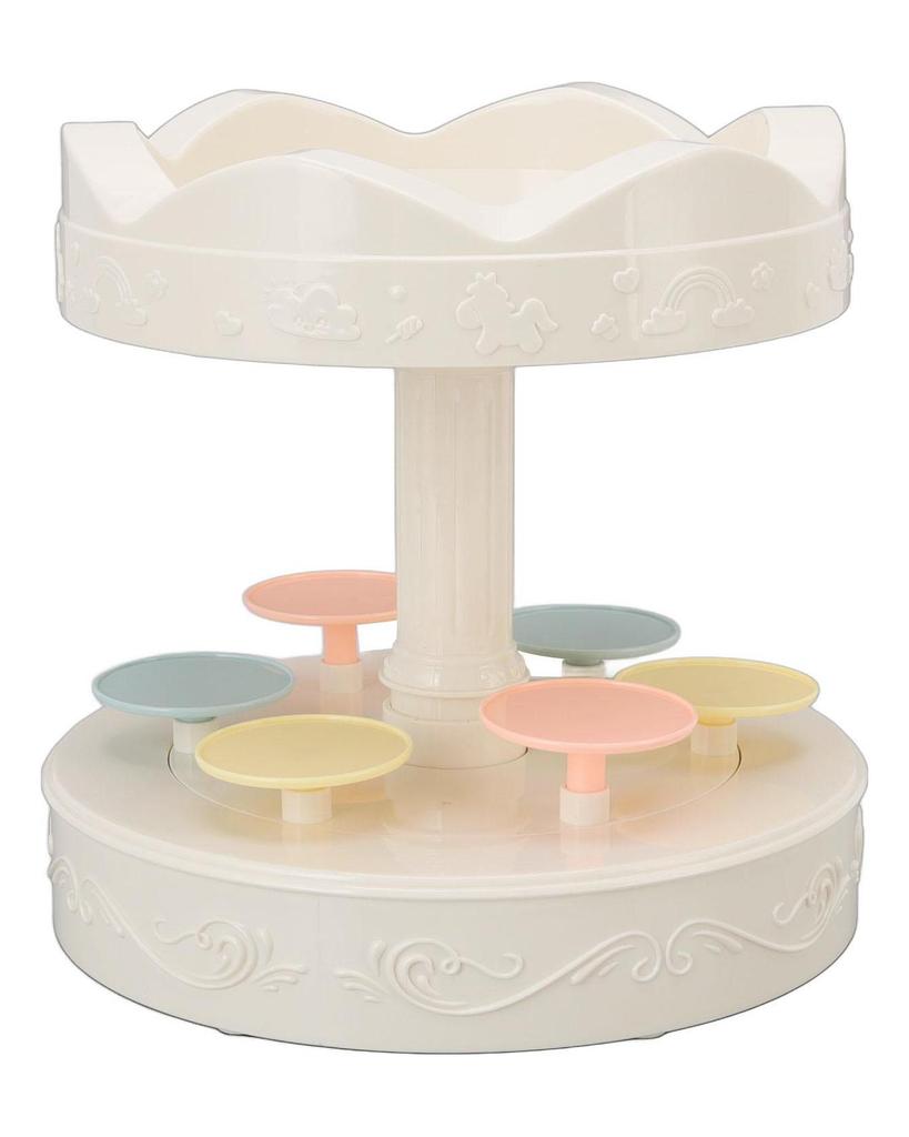 Rotierende Dessertmaschine Automatischer drehbarer Doppelschicht-Dessert-Displayständer Cupcake-Display