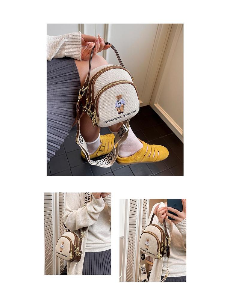 2025 Hello Kitty Women's Cartoon Bear Shoulder Crossbody Phone Bag - Cute, Fashionable, Versatile