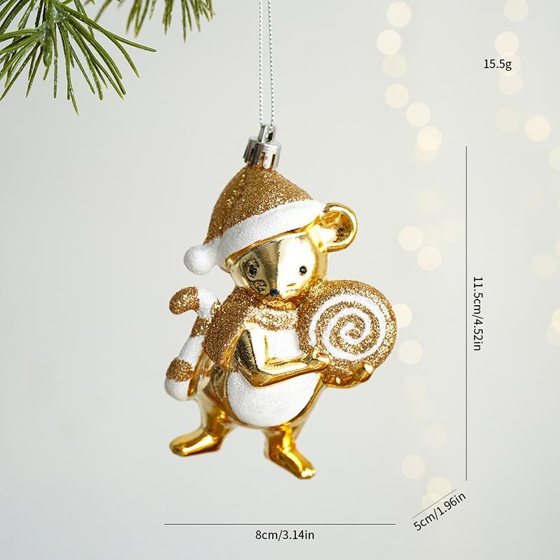 Horse Hanging Pendent For Christmas Tree Decorations Cartoon Animal Bear Ornaments Xmas Keychain Navidad New Year Decor