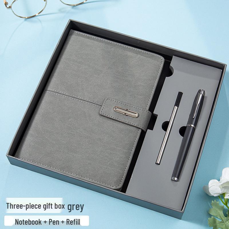 A5 PU Leather Magnetic Buckle Business Notebook Gift Set