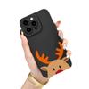 Deer Head Christmas Graphic Phone Case For iPhone 17 Air 16 Pro 15 14 13 12 11 X XR XS 8 7 Plus Pro Max Mini Silicone Back Cover