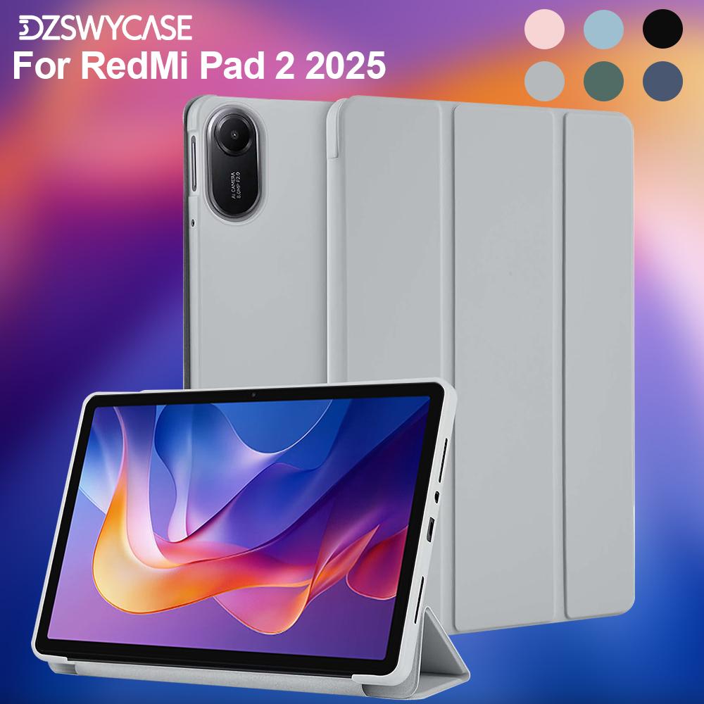 Silicone Case for Redmi Pad 2 11 Inch, Lightweight Protective Case with Stand Functio and Auto Sleep/Wake