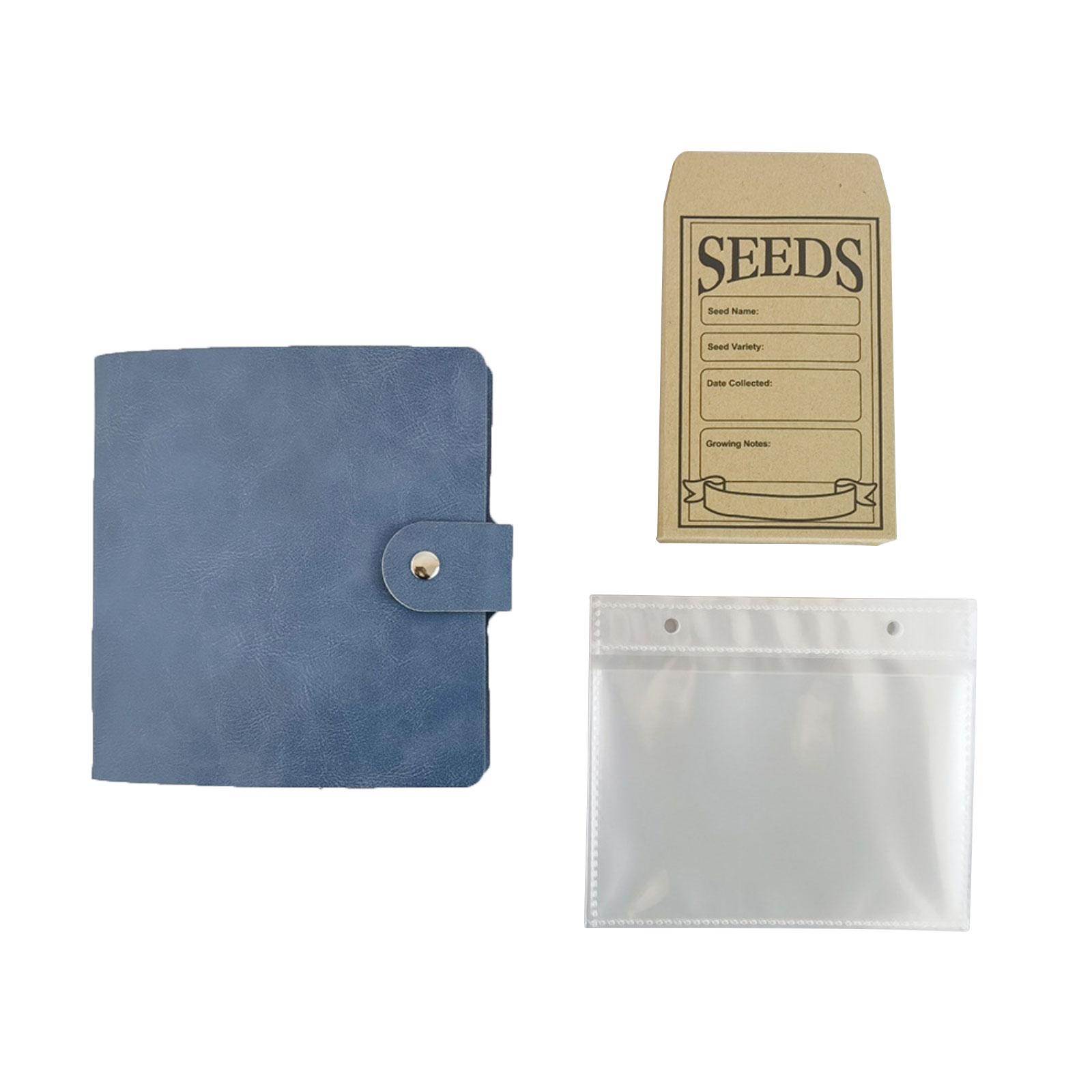 

Seed Storage Organizer Book with Envelopes and Plastic Pouches for Plant Seed Collection and Labeling Durable Binder for Gardeners
