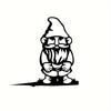 Stylish 1pc Metal Gnome Charming Sweet Garden Figurine Rustic Decor for Outdoor Home Garden a Fashionable Housewarming Present