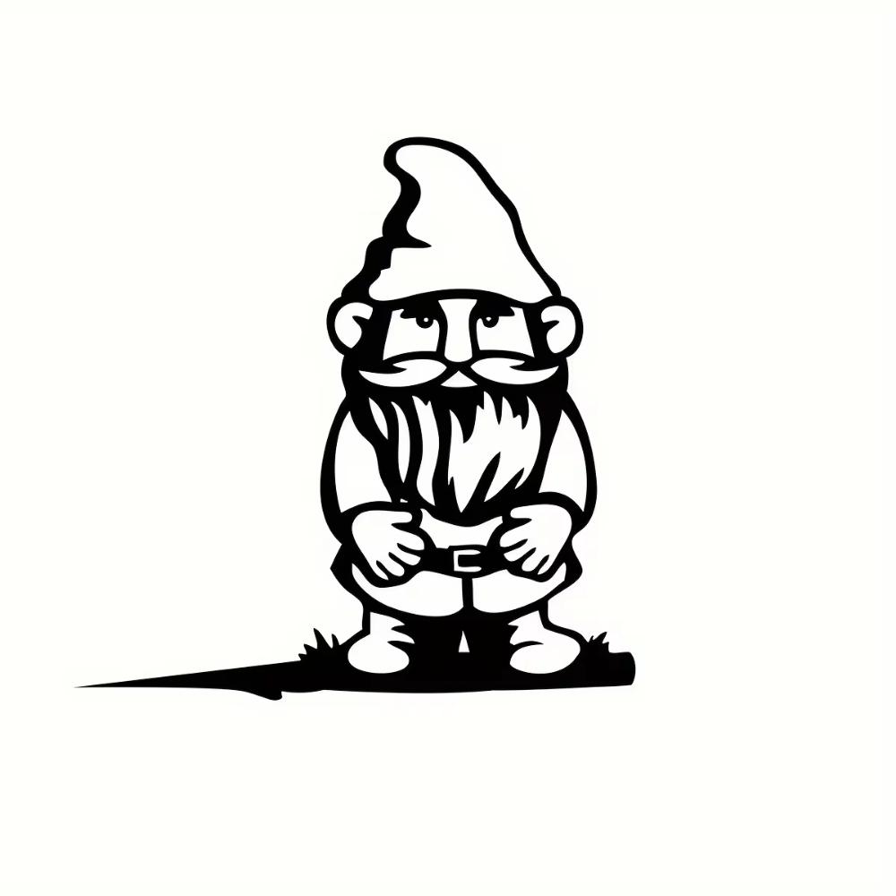 Stylish 1pc Metal Gnome Charming Sweet Garden Figurine Rustic Decor for Outdoor Home Garden a Fashionable Housewarming Present