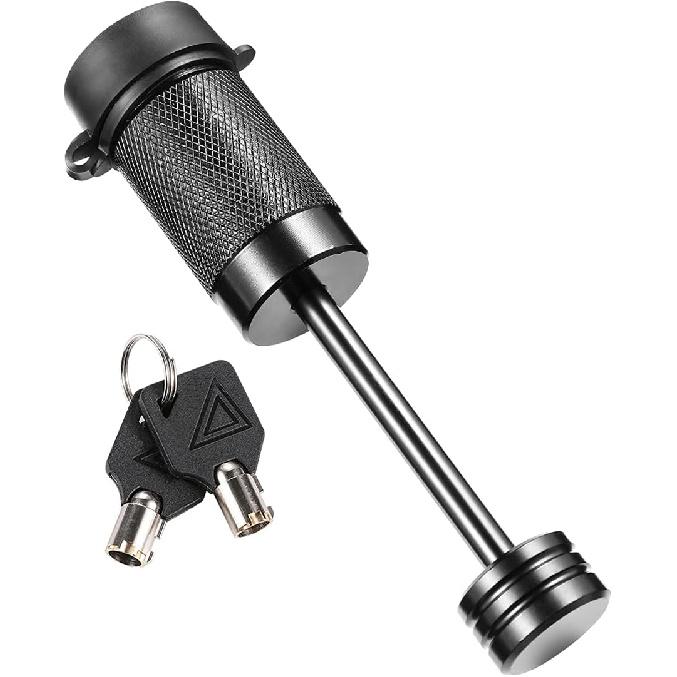 CZC AUTO Trailer Tongue Coupler Lock, Dia 1/4 Inch, 2-1/2 Inch Span Fits Latch-Type Coupler For Towing Boat Truck RV Car Trailer