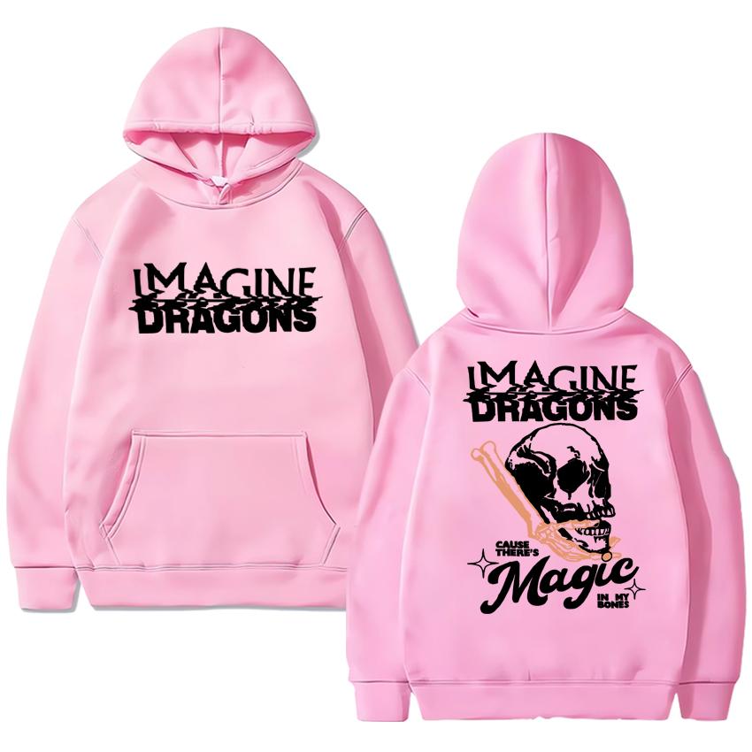 Imagine Dragons Magic in My Bones Skull Gothic printed Hoodies 2025 Men women punk streetwear Unisex Fleece Long sleeve pullover