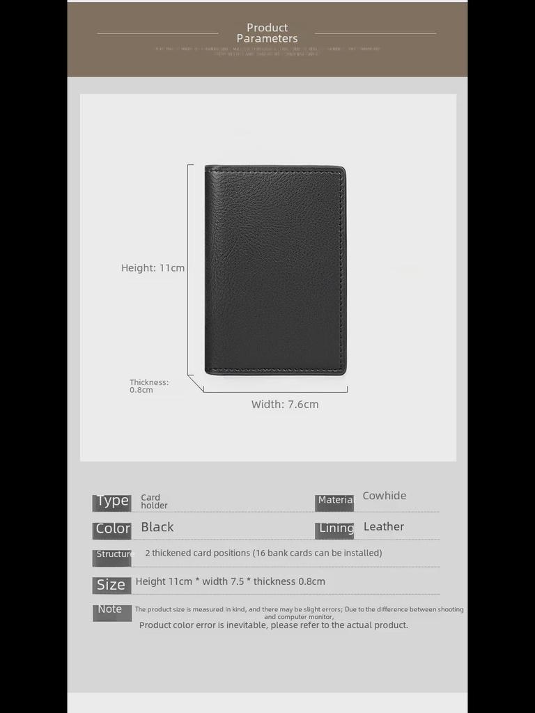Herren-Kartenetui aus echtem Leder für Visitenkarten und Bankkarten – Modell 3003.