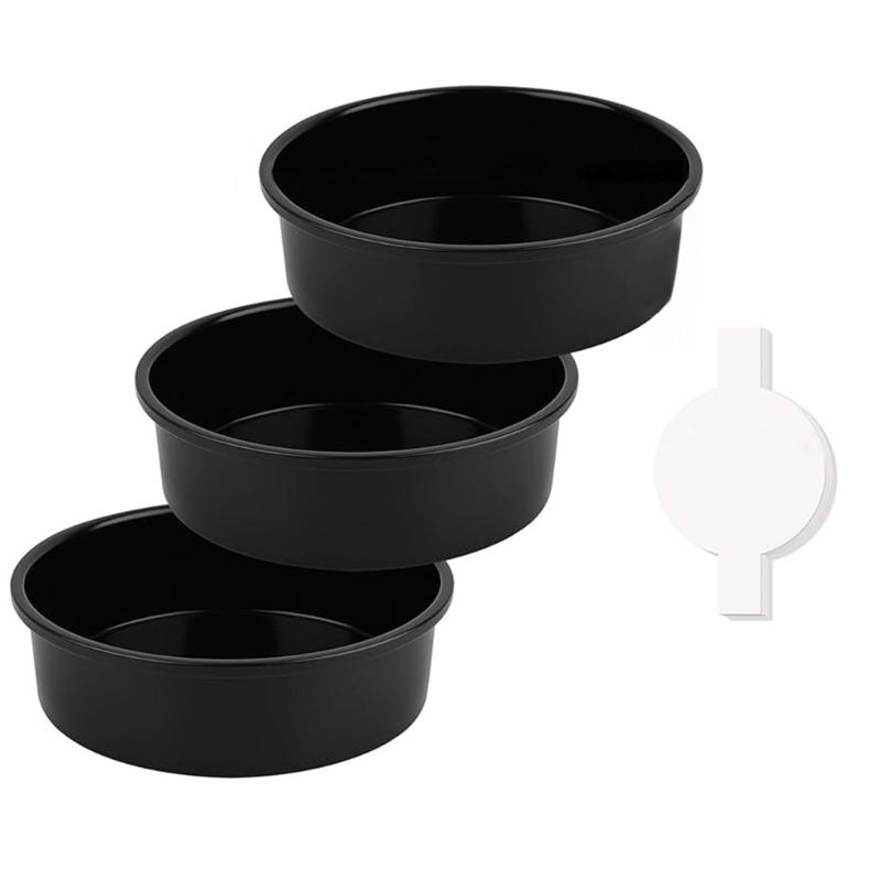 Multifuntional Cake Baking Molds Round Cake Pans Round Baking Pans Stainless Steel Texture Suitable for Kitchen Baking