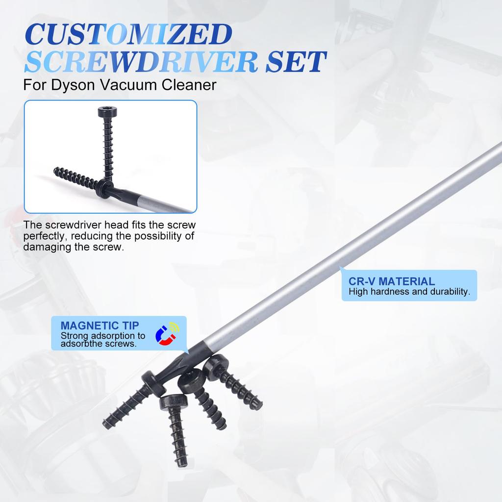 Metal Trigger Switch Replacement Part for Dyson and V11 Vacuum Includes a T8 Torx Screwdriver Two-Piece SV12, SV14, V10, Cleaners. Set.