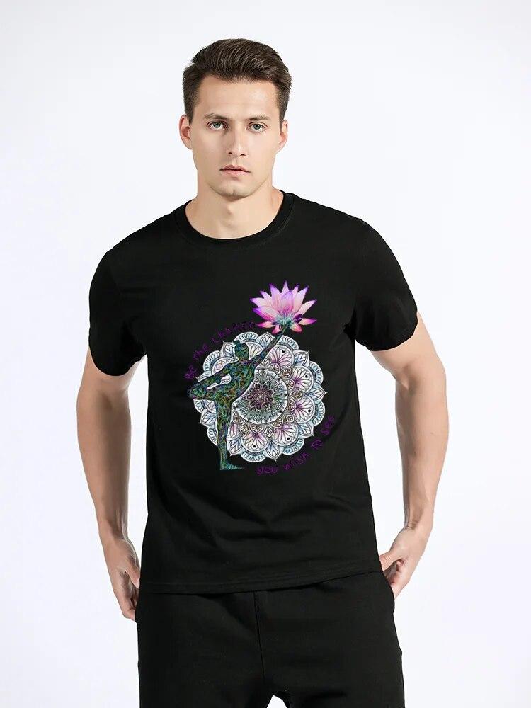 Rainbow Beautiful Mandala Tričko s grafickým potiskem Dámské Unisex tričko Cool Ležérní Bavlna Tričko s krátkým rukávem Harajuku Streetwear
