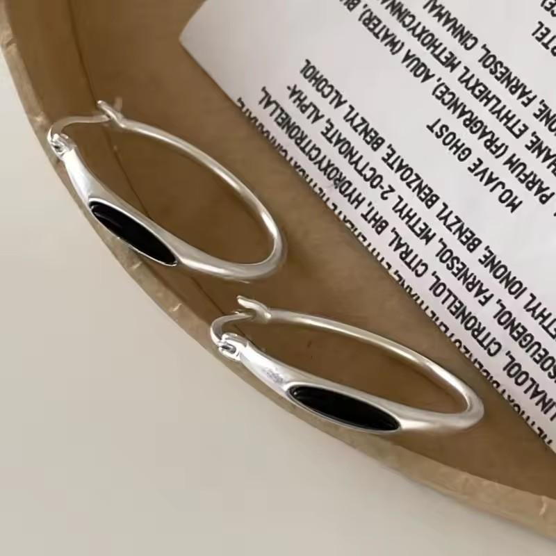 VENTFILLE 925 Sterling Silver Geometry Hoop Earring for Women Minimalism Classic Office Versatile Fashion Jewelry Gift Dropship