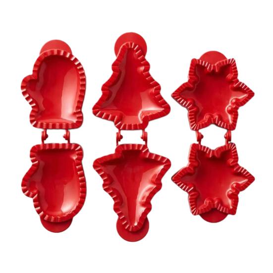 Holiday Mini Pie Molds for Baking Cookie Mold Dough Press Pocket Molds for Halloween Christmas Party