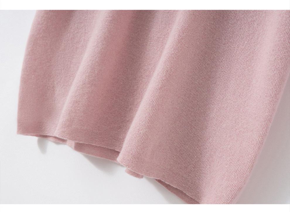 Women's Pure Cashmere Lapel Sweater - Autumn/Winter Loose Polo Knit Jumper