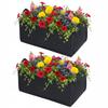 2PCS Durable Rectangle Plant Grow Bag With Handles Reusable Grow Bag Portable Foldable Plant Bag Urban Gardening