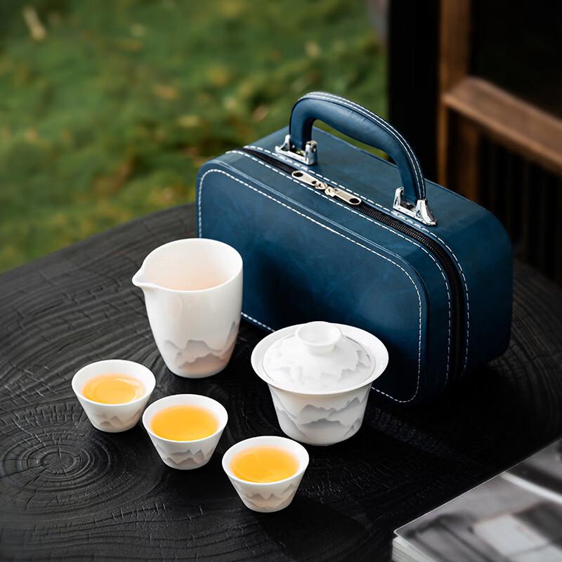 Yuzhuxun Ceramic Gongfu Tea Set - Ink Landscape