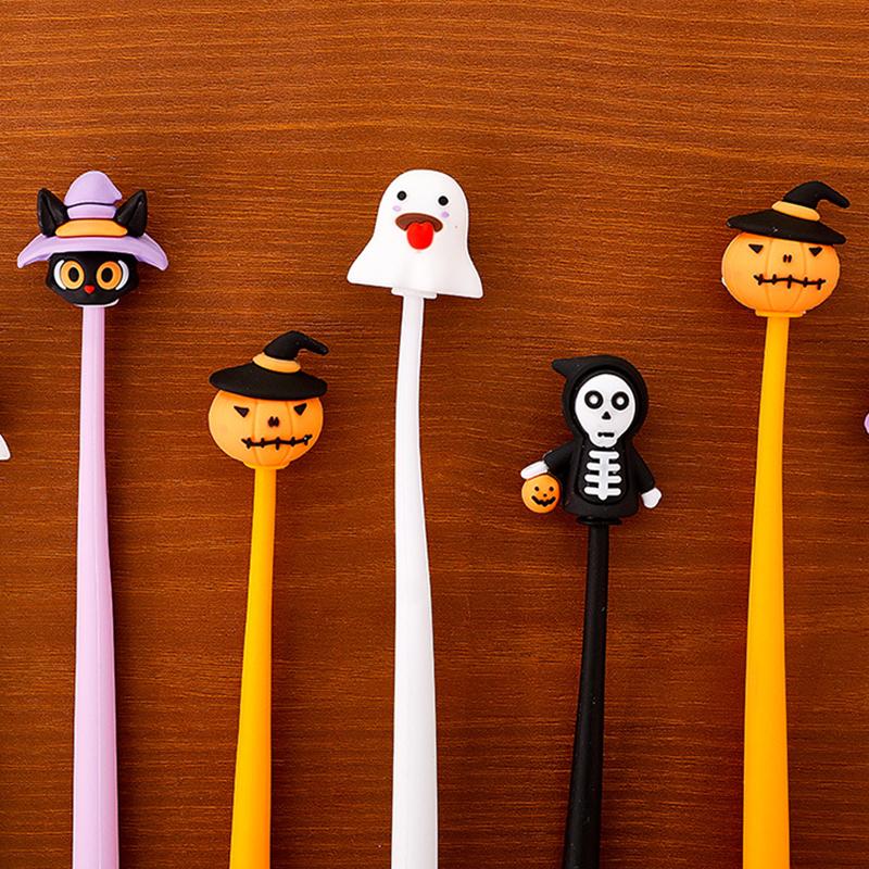 4Pcs Halloween Series Shake Pen 0.5Mm Neutral Pen Creative Cute Gel Pen Student Prizes Stationery Back To School Gift
