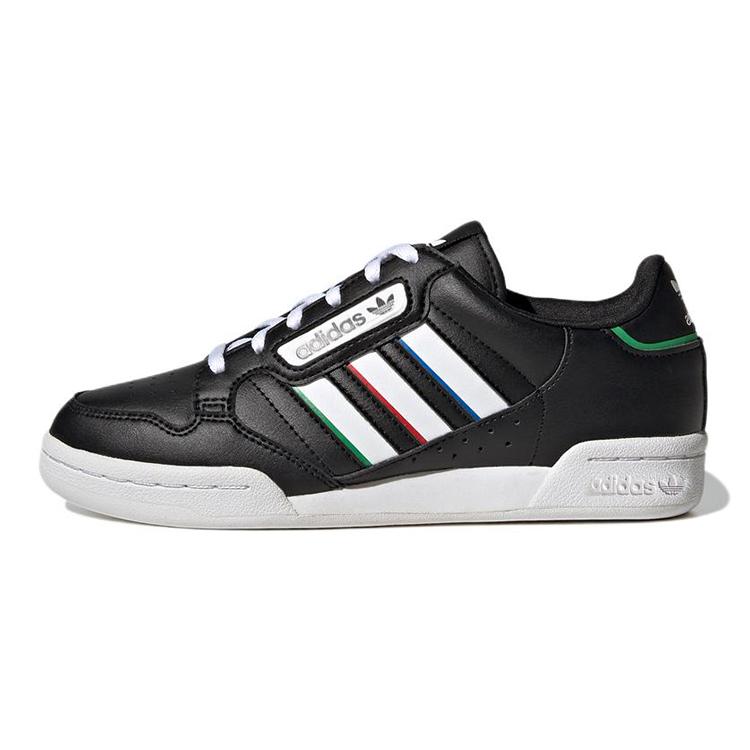Adidas Continental 80 Stripes J  Black White Vivid Red  GW6643 36⅔