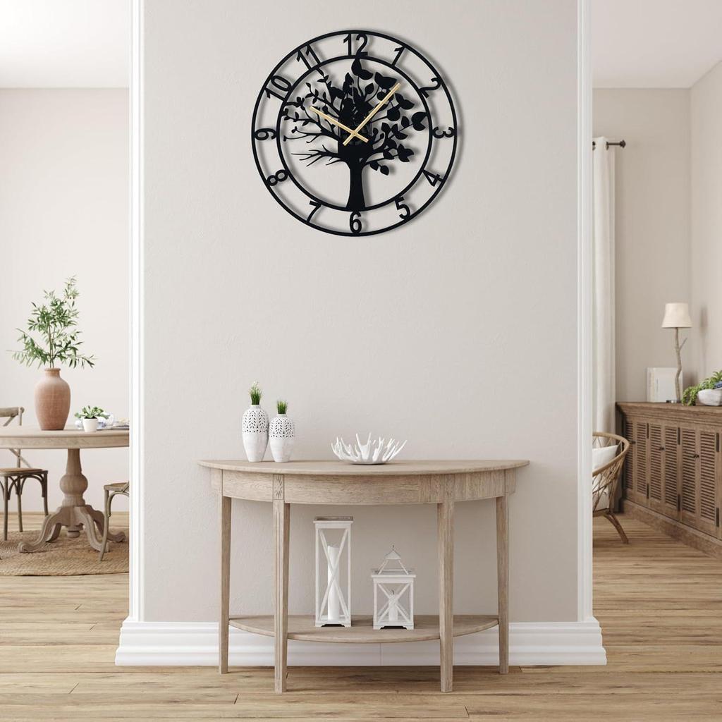 Metallic Analog Wall Clock for Home, Office, Living Room, Bedroom, Kids Room and Kitchen Big Size Stylish Latest Home Decor | (Battery Included)