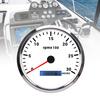 110mm 4-3/8in Tachometer 7 Color Backlight  9-32V 3000RPM Gauge with Hour Meter for Car Yacht RV Boat Truck Marine Tachometer