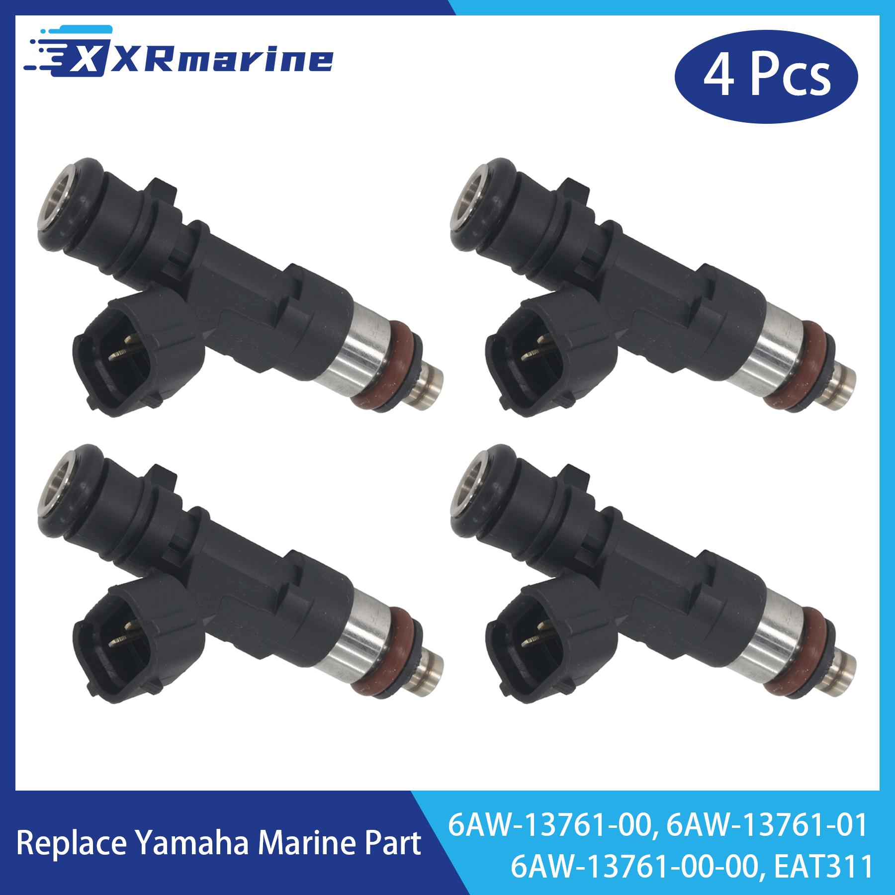 

Fuel Injector Nozzle Unit 6AW-13761-00 EAT311 for Yamaha 4-Stroke F LF 200 250 300 350 HP V6 V8 Outboard Engine 6AW-13761-01 4 Pcs 6AW-13761