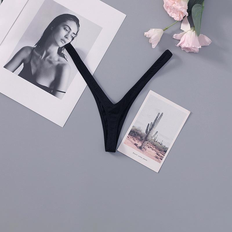 Eleganter Deep-V-Tanga Damen-Bikini mit niedrigem Bund und hohem Schlitz – Europäischer & Amerikanischer Stil