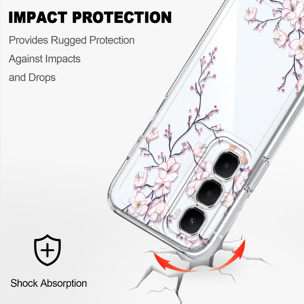 Flower Dance Transparent Phone Case For Infinix Note Hot 60 50 40 30 20 10 Play GT Pro Plus Soft TPU Cover