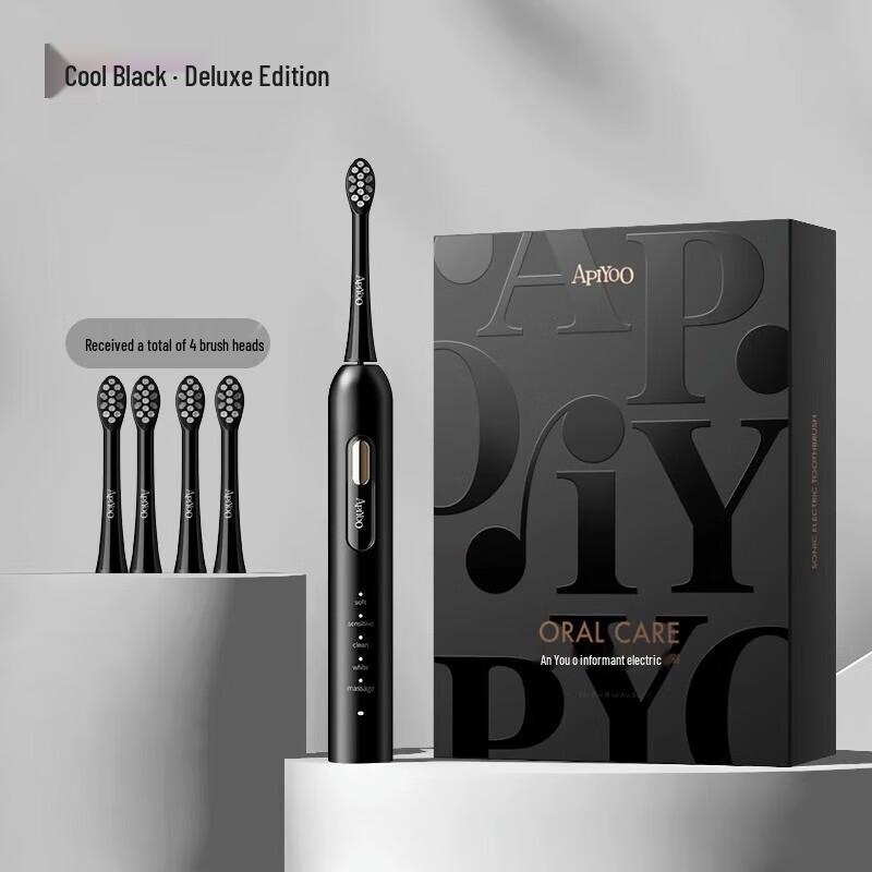 ApiYoo Smart Sonic Electric Toothbrush Couple Gift Set CN plug (adapter included)