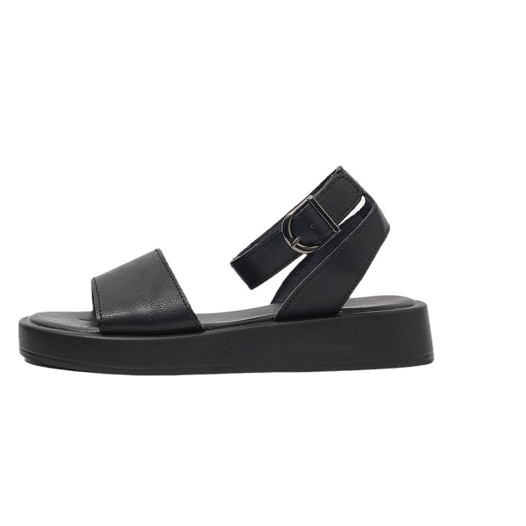 Venkovní sandály léto nové silné podrážky ležérní velká velikost pásek přes nárt vysoké boty dámské sandály