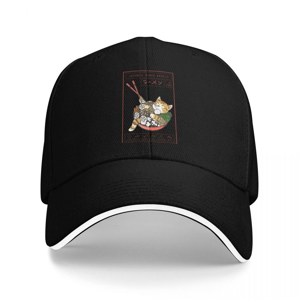 Baseball Caps Japanese Style Ramen Noodles Cat Meme Funny Customized Men Women Outdoor Spring Hats